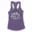 Why Me? Women's Racerback Tank in Solid Purple Rush Color